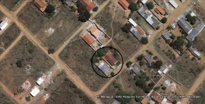 Vista do Centro Espírita, na Rua Manágua, retirada do Google Earth